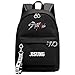JKYP Kpop-Stray Kids Schwarz Rucksack,Street Fashion Trends Große Kapazität koreanische Schultasche College-Tasche für STAY Geschenk,JISUNG,L