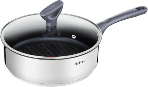 Cacerola de acero inoxidable con tapa de cristal Tefal Daily Cook