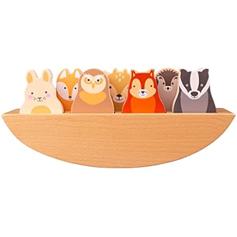 Rosa & Bo Woodlies Rock A Boat Woodland or Little Friends Wooden Toy Dolls For Toddlers 12 Months + (Woodland Friends) Cover
