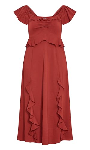 City Chic Women's Plus Size Dress - Fee Frill Maxi4