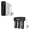 Waterdrop TSU+TSB-ALK 8 Layer High Capacity Under Sink Water Filter, Reduces PFAS, PFOA/PFOS, Fluoride, Chlorine, Bad Taste & Odor, with Dedicated Faucet, Under Sink Water Filter,Bundle