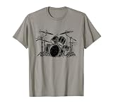 Drummer Retro Vintage Drum Set Drumset Drummers Men Drumming T-Shirt