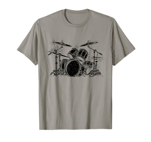 Drummer Retro Vintage Drum Set T-Shirt