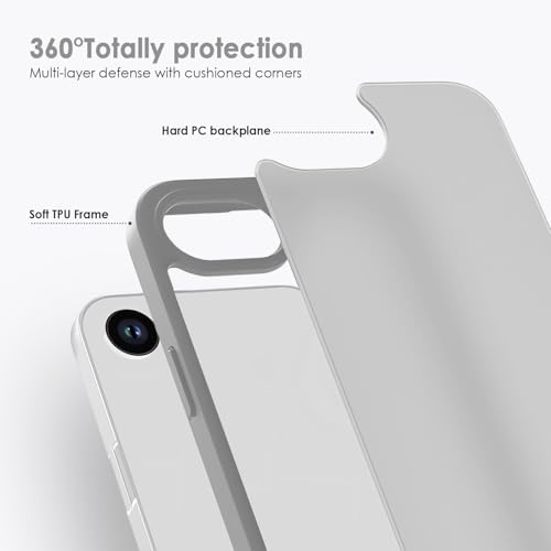 Image of TENOC Phone Case Compatible with iPhone SE (2nd 2020 and 3rd 2022 Generation) & iPhone 7 & iPhone 8, Dark Gray Case Translucent Protective Bumper Matte Hard Back Cover for 4.7 Inch