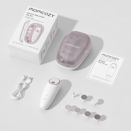 Momcozy Baby-Nagelfeile, elektrisch, wiederaufladbar Baby-Nagelknipser, sanfter Nagelschneider für Babys, mit Nachtlicht… – Ansicht 6