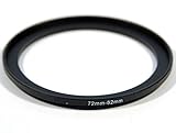 Este anillo escalonado de 72 mm a 82 mm tiene una rosca de lente de 72 mm hasta una rosca de 82 mm, por lo que es adecuado para fijar un filtro de 82 mm a una lente de 72 mm