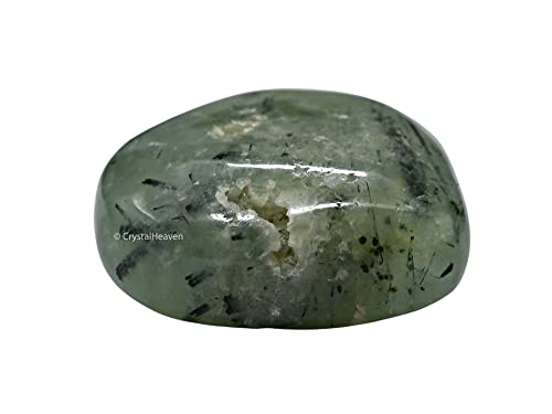 Image of Crystal Heaven Certified Prehnite Heart Palm Pebbles Stones For Anxiety Stress Relief Massage-Aaa Grade Original Healing Gemstone Agate Heart Palm Stone For Yoga Meditation Spiritual