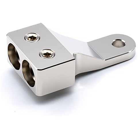 ILL Customz Dual 1/0 AWG Alternator Distribution Block Nickel Plated Aluminum 8mm Mounting Hole… Cover