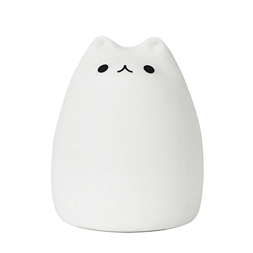ANTEQI Night Light, Color Changing Relaxing Night Lamp Projector with Auto Off Rechargeable Gift for Kids and Adults, Decorative Light, Baby Nursery Kids Bedroom Living Room Night Light (Cat Lamp)