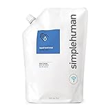 simplehuman Spring Water Moisturizing Liquid Hand Soap Refill Pouch, 34 Fl. Oz, Count