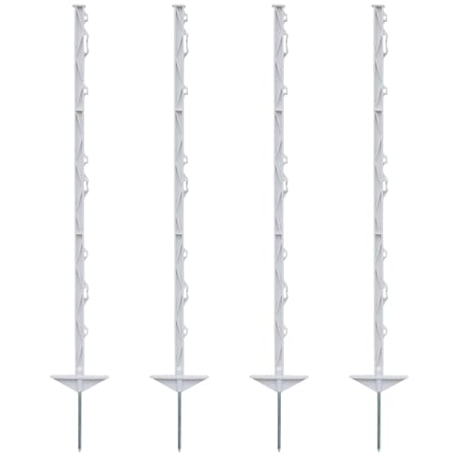 VOSS.farming 60x Poste para Pastor eléctrico “Farm 105”, Largo 105 cm, 8 Ojales, Blanco