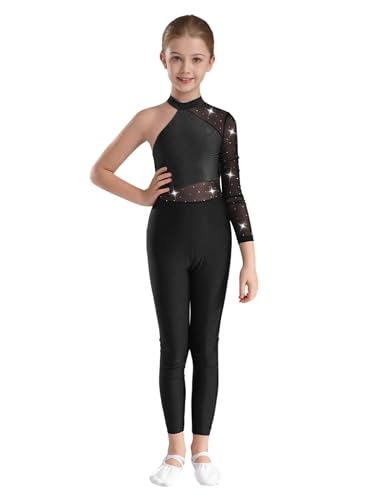 TTAO Mädchen Ganzkörperanzug Sportlich Body Lang Turnanzug...