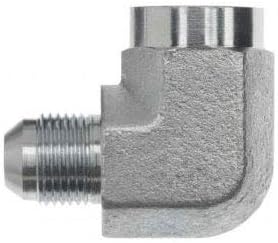 2502-12-12 90 JIC x Female Pipe Elbow, #12 M JIC x 3/4 F NPTF | 90 degree Male JIC x Female Pipe elbow for hydraulic line routing; verify thread size before ordering.
