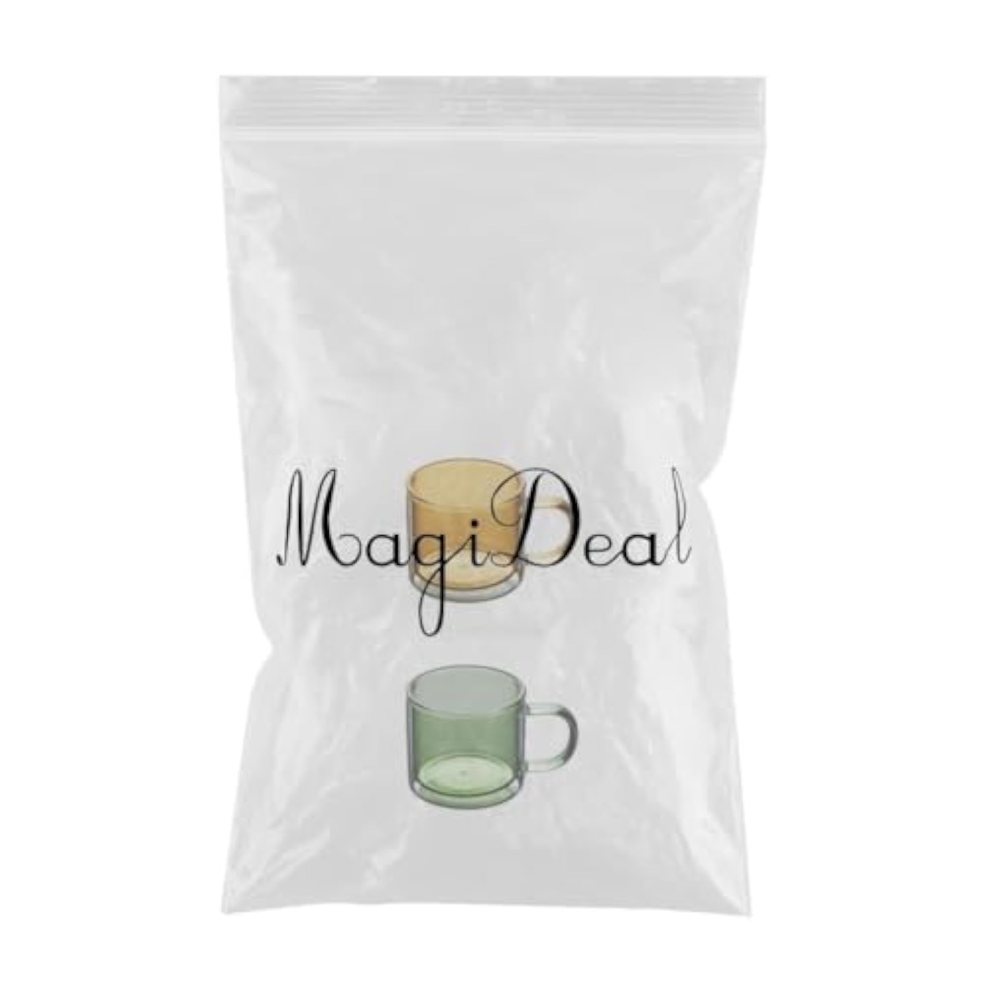2Pcs 250ml Glass Cup, Double-Layer Drinking Cups