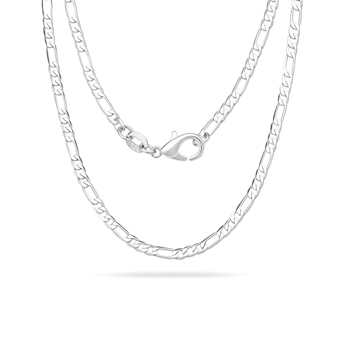 Tibond Elegante Collar de Pata S925 de 1/2mm, Cadena Fina Versátil, Longitud Ajustable 40/45/50/55/60/70cm, Diseño Unisex para Hombre y Mujer (3:1 Cadena, 22 inch)