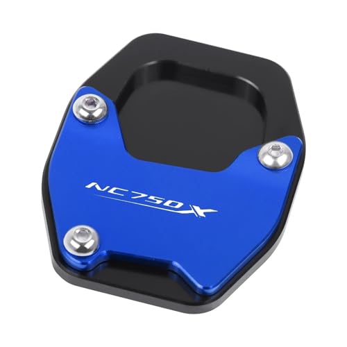 LYBH Soporte De Pata De Cabra Lateral para Motocicleta, Placa De Extensión para NC750X DCT NC 750X NC750 X 2014-2023 XADV 750 X-ADV750 Ampliador de Soporte(Azul,Grande)