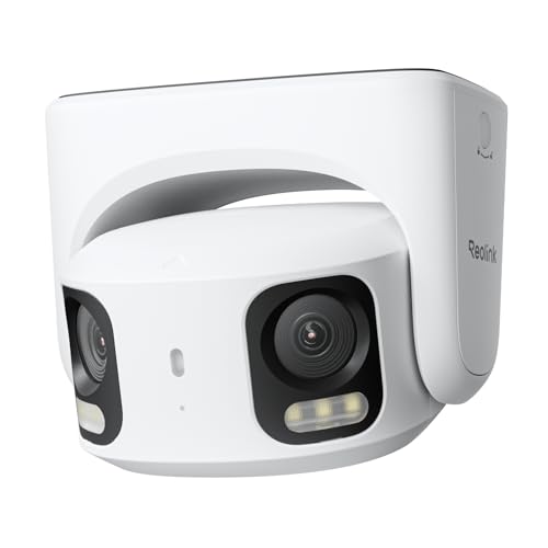 REOLINK RP-PCT8MD Dual-Lens PoE Camera 4K/8MP Ultra HD 180 Panoramic View Color Night Vision Perimeter Protection AI Video Search Smart Detection for Person/Vehicle/Animal Two-Way Talk