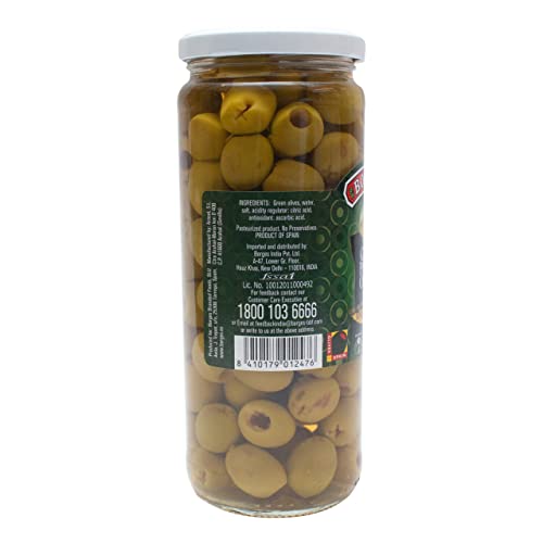 Image of Borges Green Pitted Olives, 450g & Extra Virgin Olive Oil -1L Glass Combo