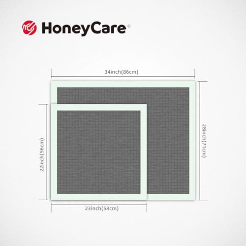HONEY CARE All-Absorb Puppy Training Pads Dog Potty Pads Absorb Eliminating Urine Odor, Jumbo-Size Charcoal Puppy Pee Pad (Carbon, XL 28x34 inch, 40ct)
