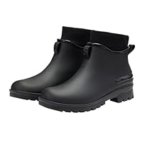 Women's Wellington Boots, Lined, Fashion Rain Boots, Ankle Boots, Waterproof Garden Boots, Rubber Ankle Boots, Non-Slip Garden Shoes, Rain Shoes, Wellington Boots