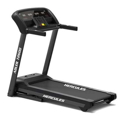 Hercules Fitness T2600 Treadmill | Max User Weight 125 Kgs | 4.0 HP BLDC Motor | 15 Level Manual Incline | Bluetooth MP3 Player Available | Max Speed 18 Km/Hr