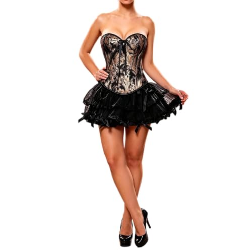 Corset gainant ventre plat pour costume d'Halloween gothique ou soirée habillée rétro chic