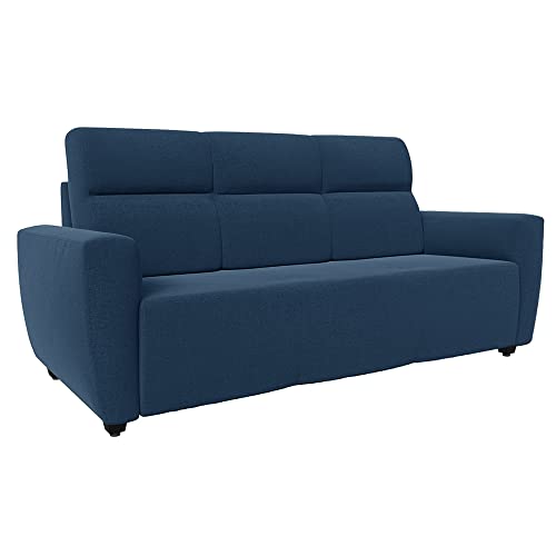 Image of Wakefit Sofa Set | 3 Year Warranty | Sofa 5 Seater, 5 Seater Sofa for Living Room, Wooden Sofa Set, Sofa Set 3+1+1 Seater - Belize(Malphino : Cobalt Blue)