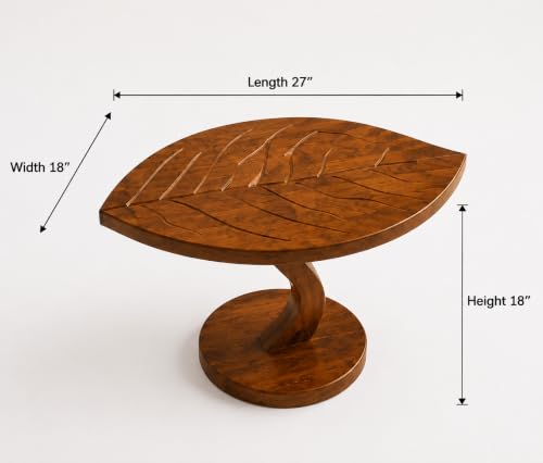 Image of Wooden Center Table for Living Room | Sheesham Wood Coffee Table for Home | Wooden Sofa Side Table | End Table | Tea Table | Honey Finish