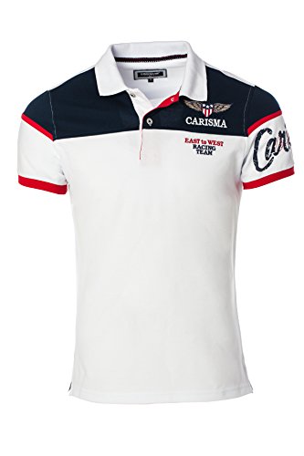 Preisvergleich Produktbild CARISMA Casual Herren Poloshirt Kurzarm 4539, White, XXL