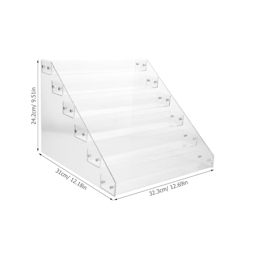Présentoir à cartes acrylique support escalier de bureau transparent - 3
