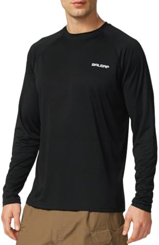 BALEAF Men's SPF Long Sleeve Shirts Soft Rash Guard UV Protection Lightweight Quick Dry Workout Running Hiking Tops