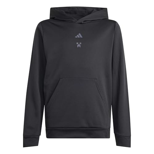adidas Unisex - Bambini e Ragazzi Minecraft Training Hoodie, Black, 7-8 Years