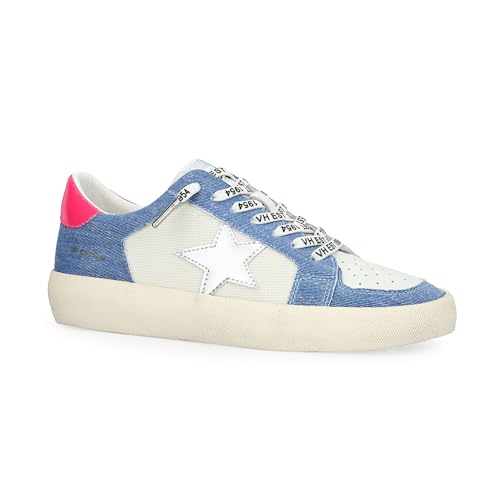 Image of VINTAGE HAVANA Womens Reflex Slip On Casual Fashion Sneakers - Denim Pink Pop, 7.5