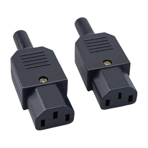 Plug de cable de alimentación AC hembra IEC BK para sustitución de conectores rectos 2