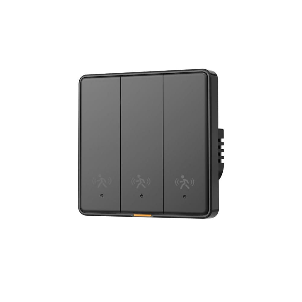 UDSKNV[KSL Tuya Smart WIFI Light Switch Including 5M Radar Human Motion Detection Alarm Sensor No Need Neutral Wire Required 3Gang