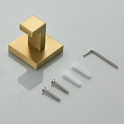 Barra de toalla oro cepillado y accesorios de acero inoxidable para baños elegantes 7