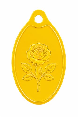 Image of Muthoot PAPPACHAN Swarnavarsham 24K (999) Yellow Gold Oval Rose Pendant 2 Gram