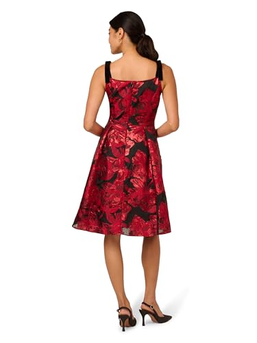 Adrianna Papell Women's Bow Jacquard Short Dress2