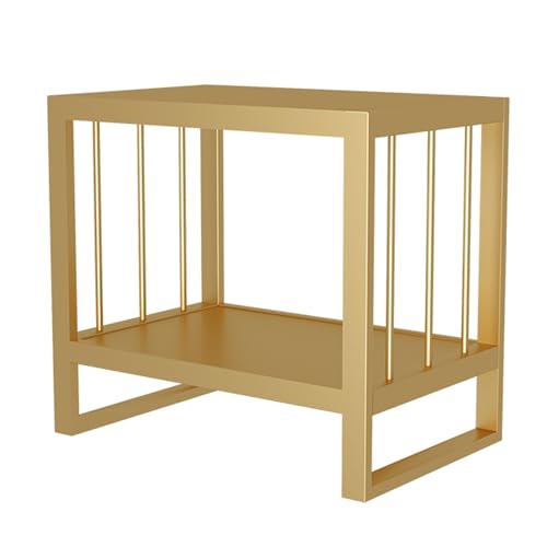 WPWSDWMX - Support Pour Aquarium, Robuste, Avec Structure Métallique Épaisse, Étagère À 2 Niveaux Pour Petits Terrariums, Idéale Pour La Maison Ou Le Bureau(Yellow,45 * 25 * 70 cm)