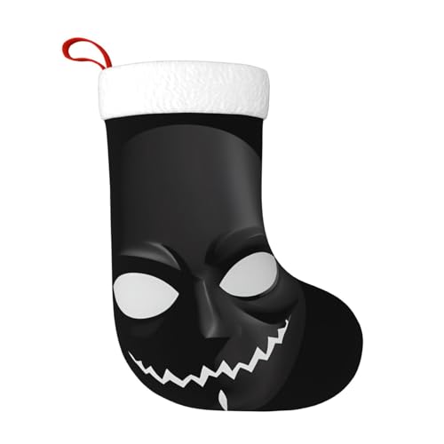 WHJSHOP Scary Black mask Prints Christmas Decorative Socks S