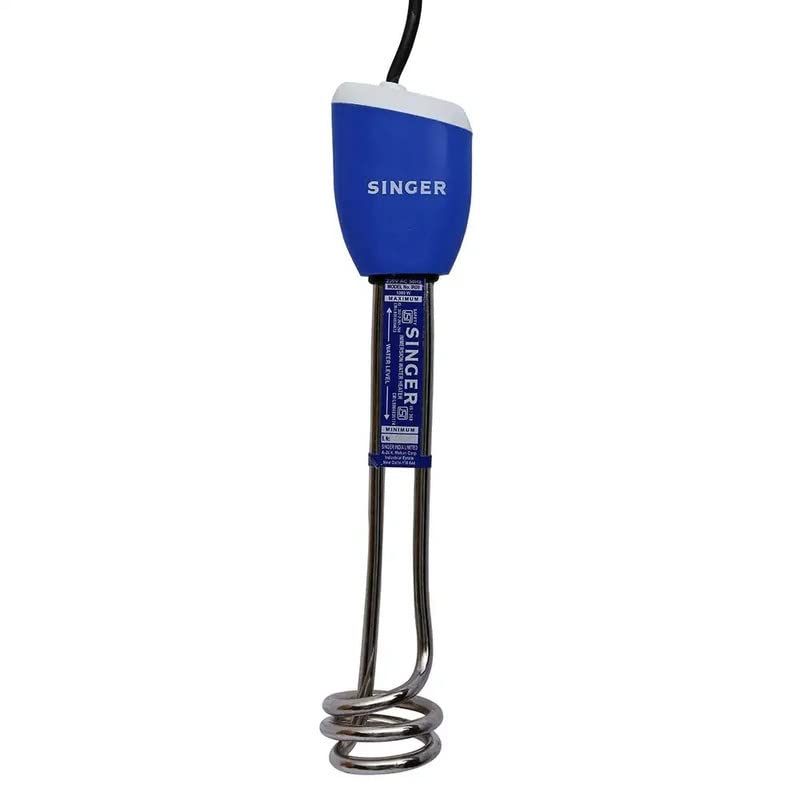 Buy Singer IR10 Electric Immersion Water Heater 1500 Watts with Shock Proof  Body and Copper Heating Element (Blue) Online at Low Prices in India -  Amazon.in