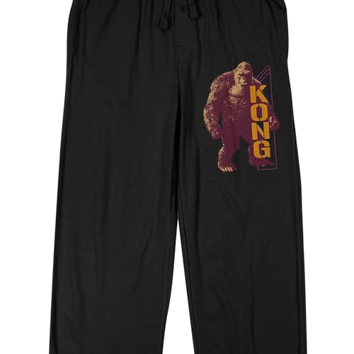 Godzilla vs. Kong Character Men's Black Sleep Pajama Pants2