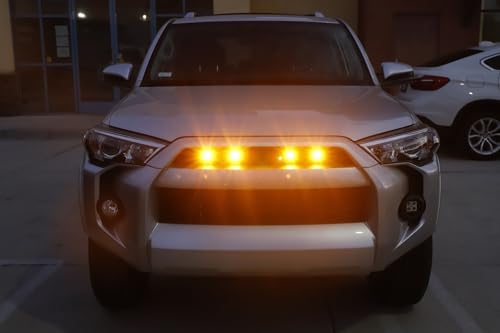 Kit 4 luces LED ámbar para parrilla de vehículo miniatura 4