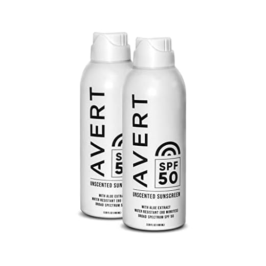 AVERT Original SPF 50 Sunscreen Spray | Aloe Infused, No Octinoxate, No Oxybenzone Lightweight, No White Cast, Non-sticky, Travel Size