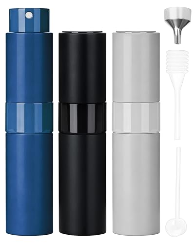 FitDA Atomizador Perfume Recargable 8 ml, 3 Piezas Perfumador Dispensador de Viaje, Mini Botellas de Spray Perfume, Spray Pulverizador Pequeño para Viajes, Vacaciones y Uso Diario, Fiestas