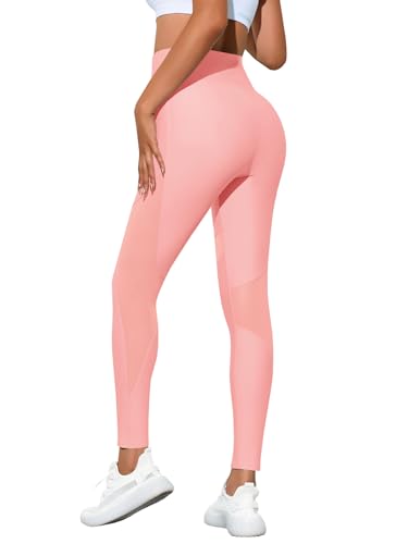Leggings taille haute en maille de sport pour le running du matin Fisoew