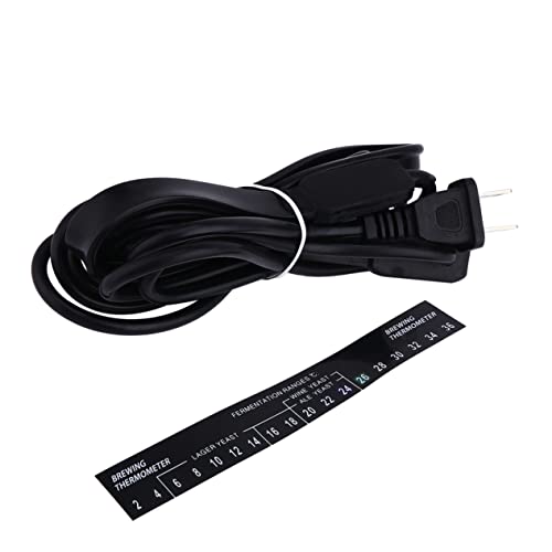 Solustre 2Pcs Heat Belt Accessoryblack Strip Plug Control Fermenting With Wrap Black Household For Brew Accessory Heating And Temperature Homebrew Starting Us Beer Brewing Around #TOP3