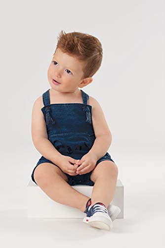 Jardineira Infantil em Malha Up Baby Masculino, Azul, 01