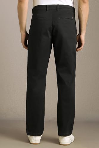 Image of Louis Philippe Men's Slim Fit Slant Pocket Made of Stretch Fabric Solid Casual Trouser