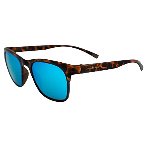 Tahiti Polarized Sunglasses for Women Fashionable Tortoise Frame w/Blue Mirror Lens
